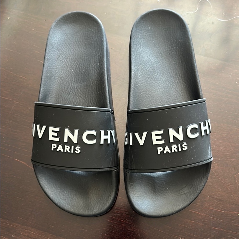 Givenchy Black Slide Sandals with Wide Strap